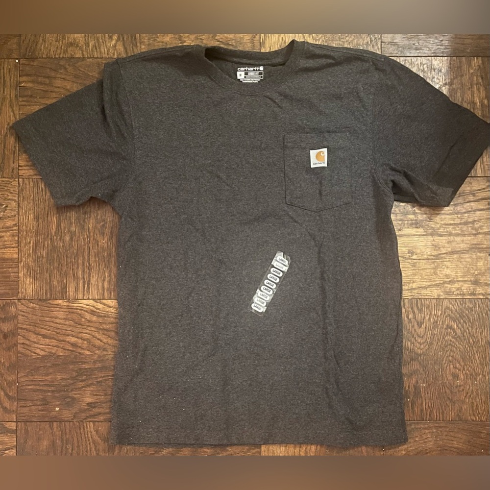 Carhartt Men's Loose Fit Heavyweight Short-Sleeve Pocket T-Shirt Grey Size L